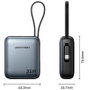 Vention FHEH0 Power Bank 10000mAh 35W con Puerto Cargador Gris